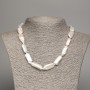Necklace of natural baroque pearls with petrol tint, diameter 24×9×4, 5mm, length 45 cm +