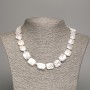 Baroque Pearl Necklace with Natural Baroque Pearls in Petrol Shade, 15x13x4 mm, 45 cm +