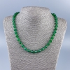 Natural Chrysoprase Necklace with Chrysoprase Diamond-shaped Beads 8x8mm± with 2.5mm seed beads, length 48cm