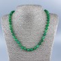 Chrysoprase Beads Necklace, faceted 8mm round beads, length 50 cm