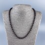 Garnet Beads Necklace, smooth round beads, diameter 6.5 mm ±, length 48 cm ±