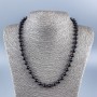 Necklace of Natural Garnet Smooth Beads 8mm Diameter, 48cm Length