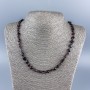 Garnet Beads Necklace with faceted Garnet, diameter 8x7 mm, length 48 cm