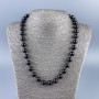 Garnet Necklace with Natural Stone, Smooth Round Beads 10mm, Length 48cm