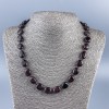 Necklace of natural garnet, faceted, dimensions 15×11×7 mm ±, length 45 cm ±