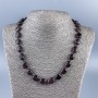 Necklace of natural garnet, faceted, dimensions 15×11×7 mm ±, length 45 cm ±
