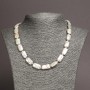 Necklace of natural Baroque pearls, diameter 18x10mm±, length 48cm±