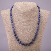 Sodalite Necklace, smooth round beads, enlargement sequence, diameter 6-10(±)mm, length 52cm