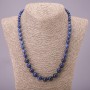 Sodalite Necklace, smooth round beads, enlargement sequence, diameter 6-10(±)mm, length 52cm