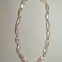 Baroque Pearl Necklace in 'gasoline' shade, diameter 7-21×8-11 mm, +-; length 47-49 cm