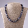 Sodalite Bead Necklace Smooth Round Beads 48cm Length 12mm Diameter