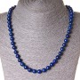 Lapis Lazuli Necklace, 8mm beads, 18 in (47 cm) length