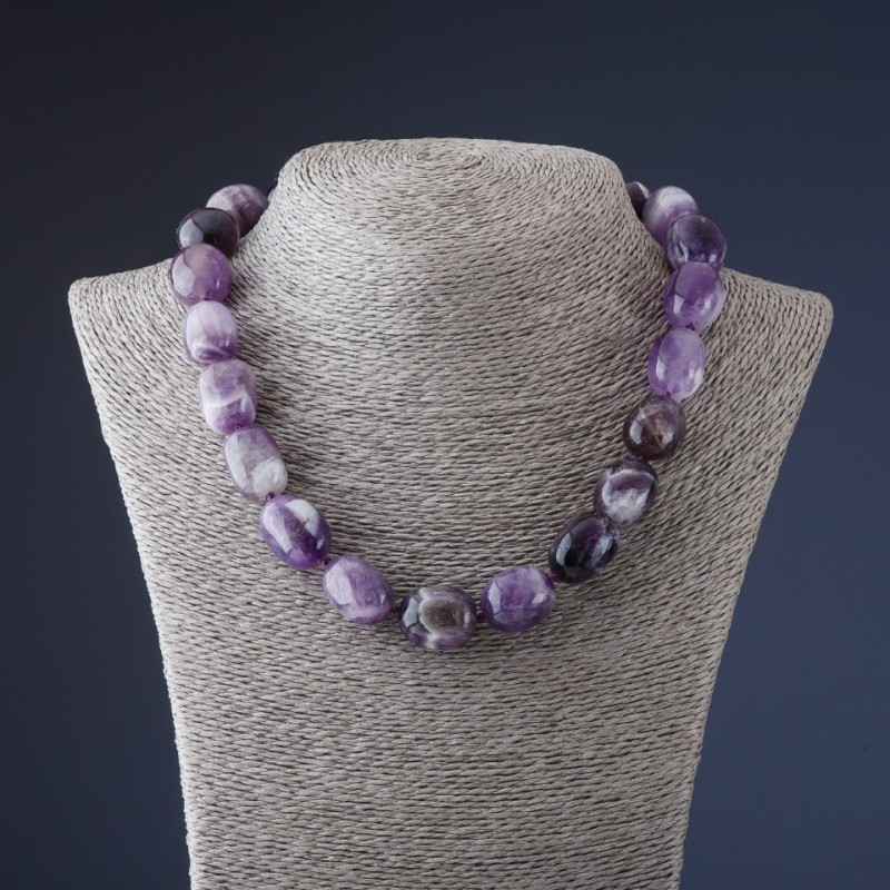 Amethyst Beads (A Class) "Barrel Cabochon", diameter 15*20mm, length 50cm