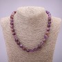Amethyst Beads Faceted Round Bead 10 mm (±), Length 48 cm