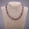 Necklace made of natural stone Amethystine? Amethyst? Wait—need correct: Ametrine natural stone smooth beads 8 mm diameter, length 45 cm