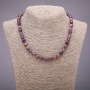 Necklace made of natural stone Amethystine? Amethyst? Wait—need correct: Ametrine natural stone smooth beads 8 mm diameter, length 45 cm