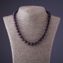 Amethyst Stone Necklace Purple Bead, 10mm Diameter, 45cm Length