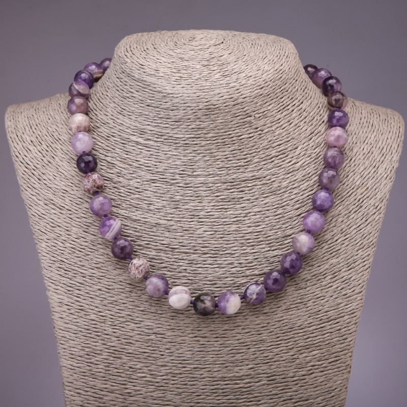 Amethyst Beads Faceted Round 10mm, 45cm length