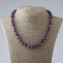 Amethyst Bead Necklace, Smooth Round Beads 10mm, Length 47 cm+