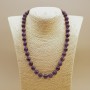 Amethyst Beads Smooth Round 10mm Diameter, 45cm Length
