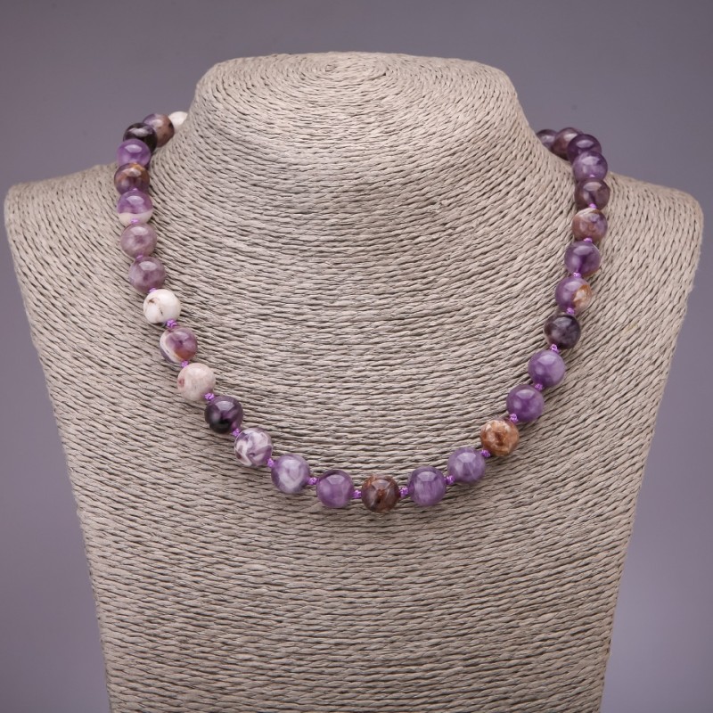 Amethyst Beads Smooth Round, 10mm Diameter, 45cm Length