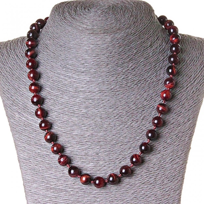 Beads Bull's Eye (Bull's Eye), 10mm round, 45cm length