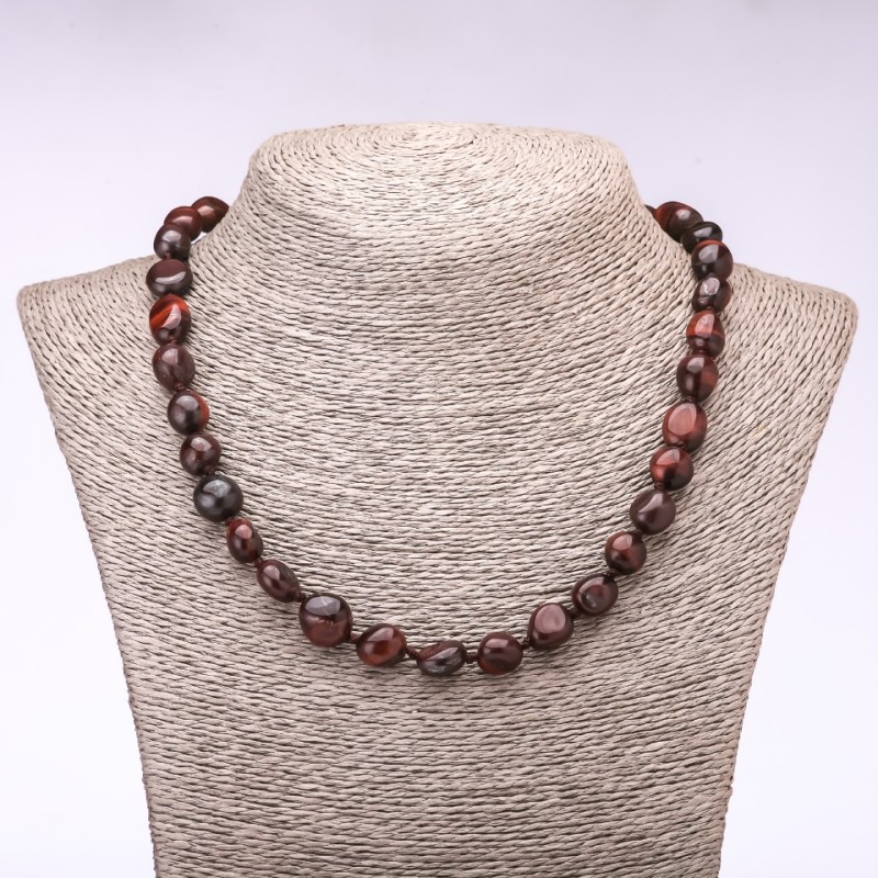 Bull's Eye Bead Necklace, Turquoise? Wait, correction: Bull's Eye Bead Necklace with natural stone?