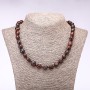 Bull's Eye Bead Necklace, Turquoise? Wait, correction: Bull's Eye Bead Necklace with natural stone?