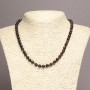 Necklace made of natural stone Bull's Eye smooth ball, diameter 6(±)mm, length 45cm+
