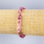 Bracelet Tourmaline natural stone faceted, diameter 6×8mm +-, length 18cm (elastic)