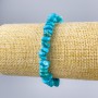 Turquoise bracelet (artificial) tumbled chip, 8x4mm +/- , length 18cm (stretch)