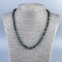 Natural Stone Necklace Ocean Jasper Smooth Round Bead 6.5 mm±, 50 cm length