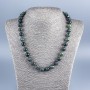 Oval Ocean Jasper Bead Necklace with Smooth Round Beads, 10.5 mm diameter, 50 cm length