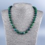 Azurite Natural Stone Necklace with Smooth Beads 10mm Diameter, 48cm Length +