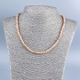 Natural Stone Necklace of Selenite Smooth Bead, 4.5mm Diameter, 48cm length +
