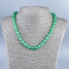 Necklace of Natural Stone Jade Smooth Bead, 8mm diameter, length 48cm ±