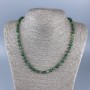 Chrysoprase Necklace with Faceted Bead 6mm Diameter, 52 cm Length +