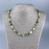 Necklace of natural chrysoprase, tumbled, bead diameter 9×7 mm, length 52 cm +