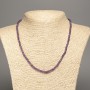 Natural Stone Necklace Amethyst Smooth Bead 4mm diameter, length 48cm