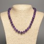 Sugilite Bead Necklace Smooth Round Beads, 10 mm ±, Length 48 cm ±