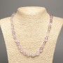 Amethyst Natural Stone Bead Necklace, faceted, diameter 11×7 mm, length 48 cm