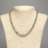 Necklace of natural Labradorite, smooth round beads 6.5 mm, length 48 cm