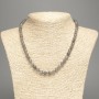 Necklace of natural Labradorite, smooth round beads 6.5 mm, length 48 cm