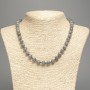Labradorite Necklace with smooth round beads, diameter 8.5 mm, length 50 cm