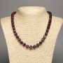 Natural Rubellite Tourmaline Necklace, Garnet-cut Cubes, 9x9 mm, 50 cm length