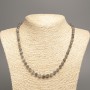 Labradorite Beaded Necklace with Faceted Round Beads, 6.5 mm Ø, 50 cm length