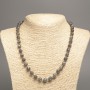 Necklace of Natural Labradorite - Faceted Round Beads, 8mm diameter, length 50cm ±