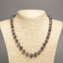 Labradorite Necklace with Faceted Round Beads, 10mm diameter, ~50 cm length