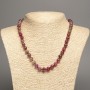 Polychrome Tourmaline Necklace (artificial) with Smooth Beads, 8mm diameter, length 48cm