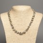 Dalmatian Jasper Bead Necklace, tumbled, 10x8 mm, 48 cm length +